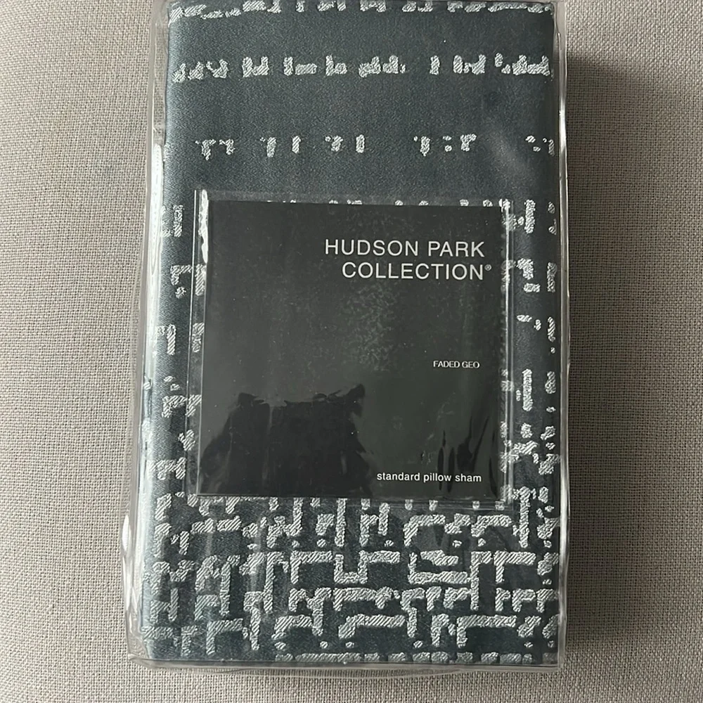 Hudson Park Collection Faded Geometric Standard Sham, New w/Tag $130